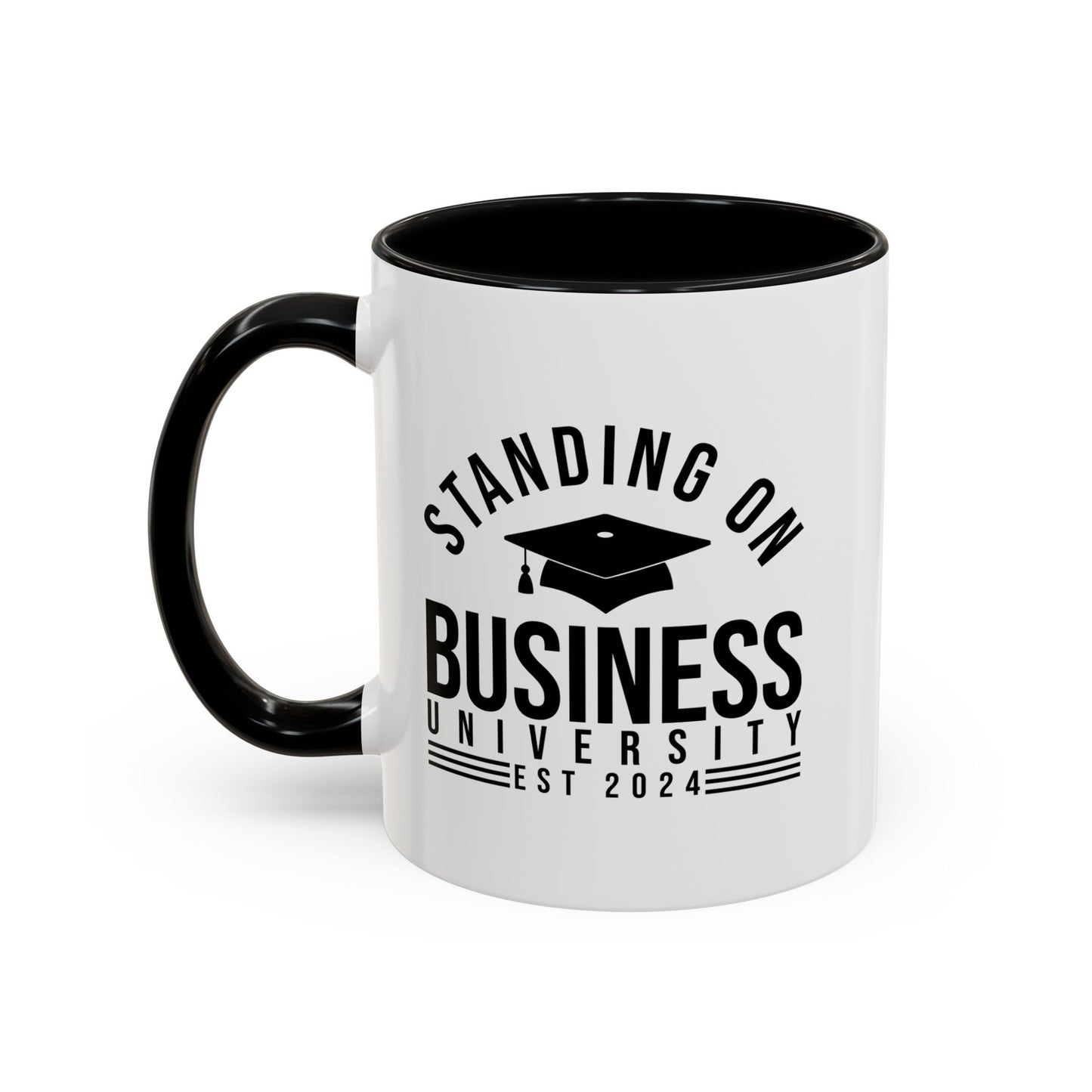 BADED - Standing on Business | Accent Coffee Mug Black (11, 15oz)