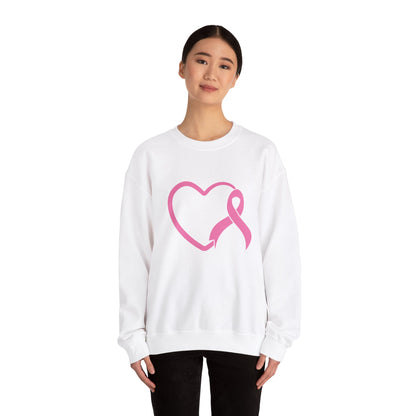 BCA - Pink Ribbon Heart | Unisex Heavy Blend™ Crewneck Sweatshirt