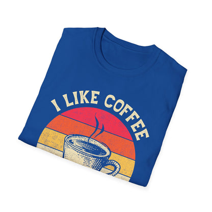 "I Like Coffee… and Maybe 3 People" Funny T-Shirt – Unisex Soft Cotton Coffee Lover Tee – Sarcastic Humor Shirt for Caffeine Addicts