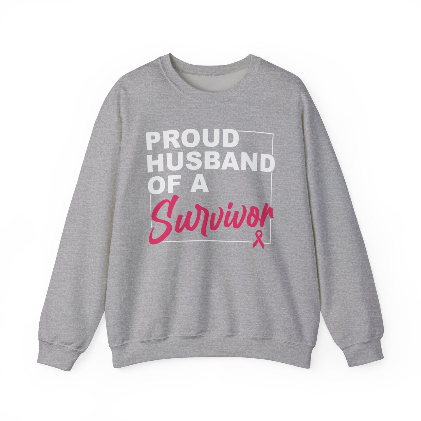 BCA - Husband of Survivor  | Unisex Heavy Blend™ Crewneck Sweatshirt