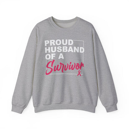 BCA - Husband of Survivor  | Unisex Heavy Blend™ Crewneck Sweatshirt