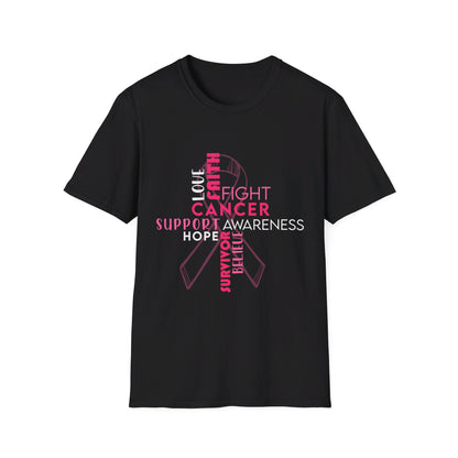 BCA Breast Cancer Wordcloud | Softstyle T-Shirt