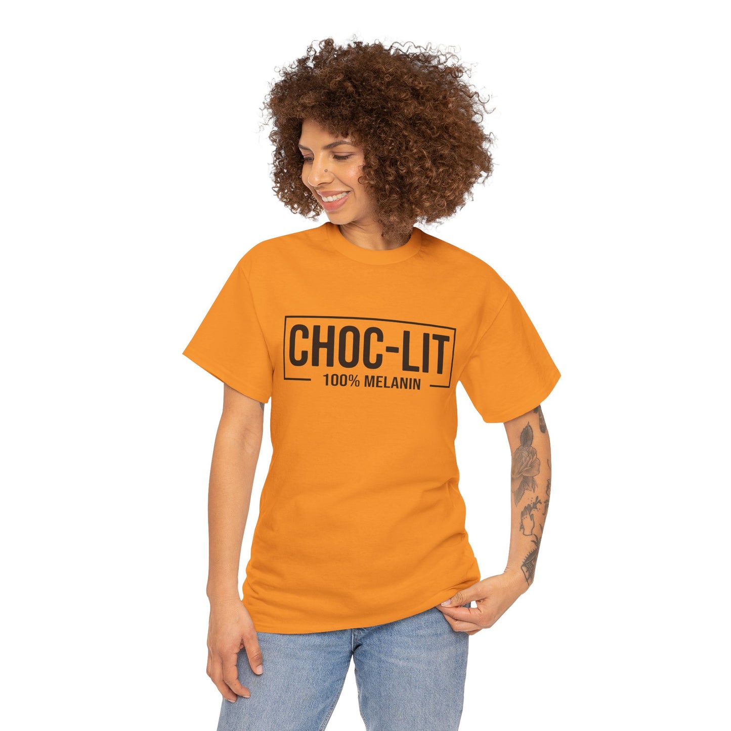 BADED - Choc-Lit 100% Melanin | Unisex Heavy Cotton Tee