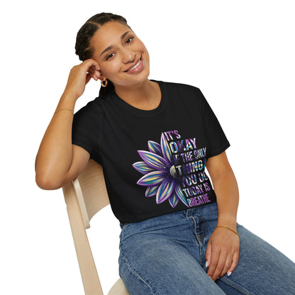 "It’s Okay If All You Did Today Was Breathe" Unisex Comfort Tee – Suicide Awareness Month Shirt