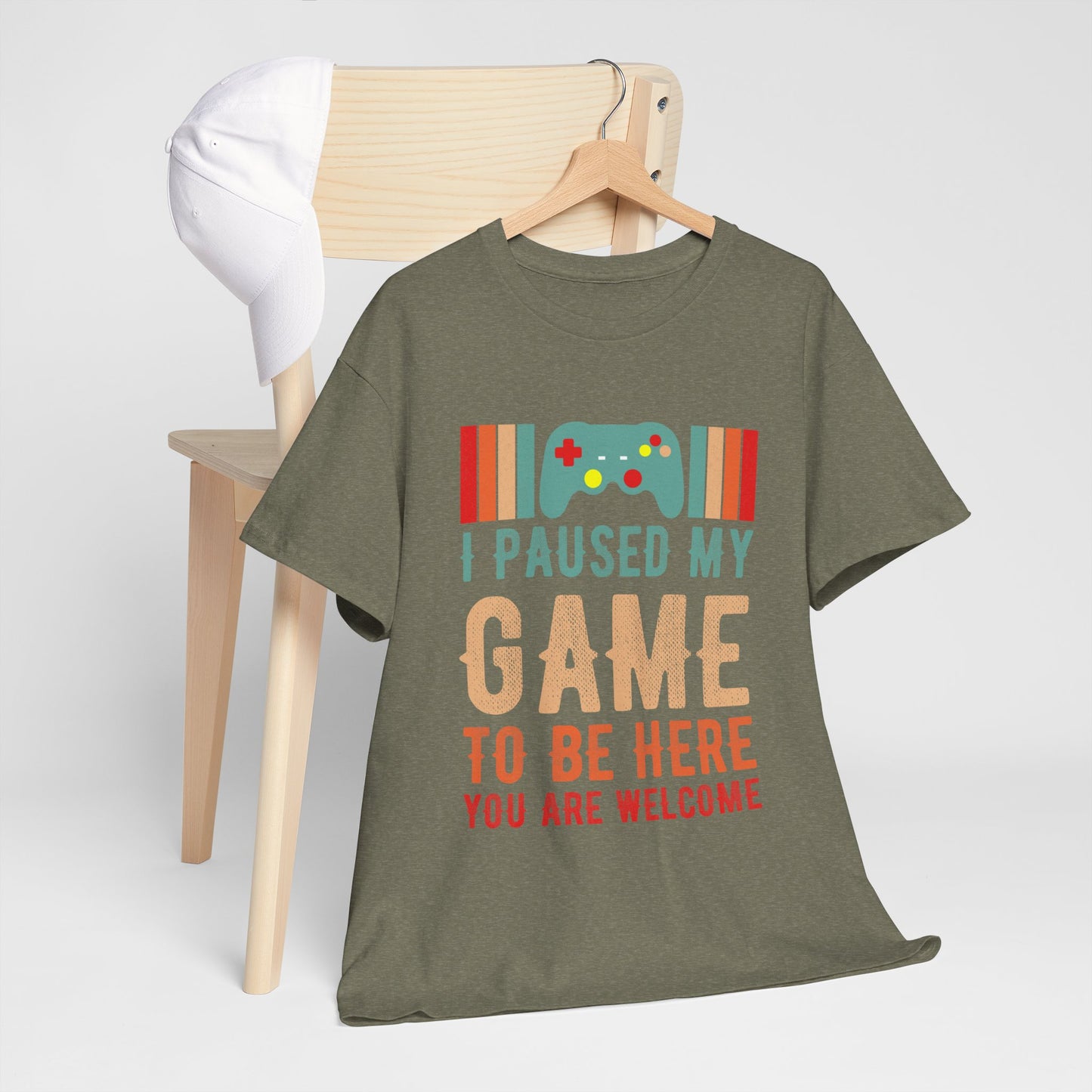 GME - I Paused My Game To Be Here | Unisex Heavy Cotton Tee