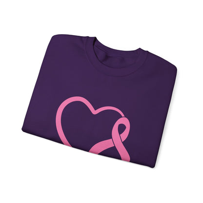 BCA - Pink Ribbon Heart | Unisex Heavy Blend™ Crewneck Sweatshirt