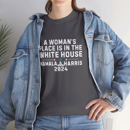 HW24 - A Woman's Place Kamala Harris 2024 | Unisex Heavy Cotton Tee