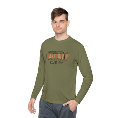 TGV - Psalm 100:4 - Enter His Gates With Thanksgiving... | Active Lightweight Long Sleeve Tee