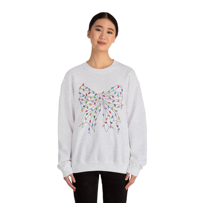 CMS - Christmas Lights Bow | Heavy Blend™ Crewneck Sweatshirt