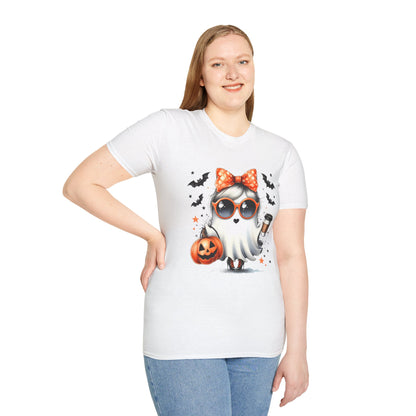 HN - Cute Ghost Bow Coffee | Softstyle T-Shirt