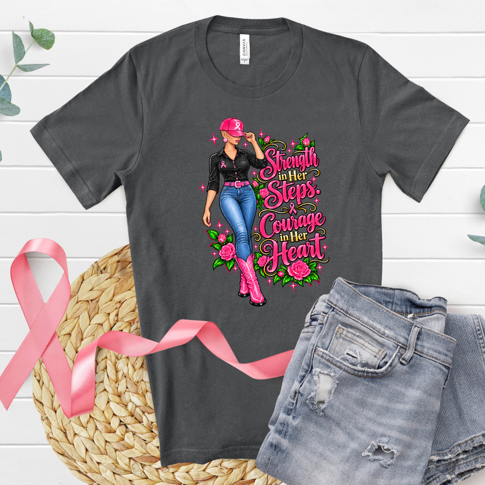 Breast Cancer Warrior Woman Shirt | NM-Bald Warrior Pink Ribbon Awareness Tee