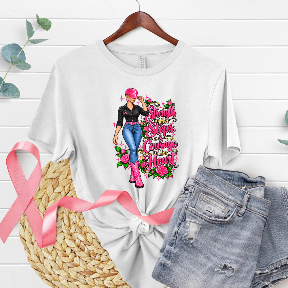 Breast Cancer Warrior Woman Shirt | NM-Bald Warrior Pink Ribbon Awareness Tee